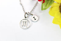 Stainless Steel Scorpio Necklace, Scorpio Gift, Constellation, Scorpio Birthday Present, Personized Initial Necklace, N3279