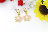 Sakura Flower Earrings, Gold Japaneses Cherry Blossom Earrings, Hoop or Stud or Dangle Earrings in Option N3292