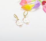 Farmer Earrings, Cute White Chicken Earrings, Chick Lover Gift, Chicken Hen Gifts, Perfect Gift For Pet Lovers, Granddaughter Gift,  N3144