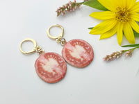 Gold Tomato Earrings, Gardener Earrings, N3186