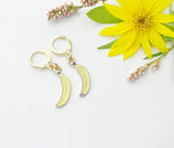 Gold Yellow Banana Earrings, Foodie Earrings, N3191