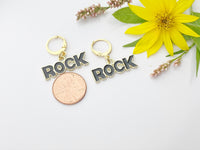 Gold Black Rock Earrings, Sister Earrings, N3192