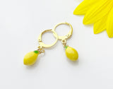 Gold Yellow Lemon Earrings, N3220