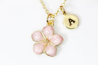 Gold Flower Necklace, Magnolias, Gift for Gardener, N1956G