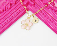 Gold Flower Necklace, Magnolias, Gift for Gardener, N1956G