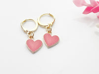 Gold Red Heat Earrings, Gifts for Women Friends Birthday, Birthday Gifts for Women, Birthday Present for Female Friend, Best Friend, N3250