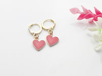 Gold Red Heat Earrings, Gifts for Women Friends Birthday, Birthday Gifts for Women, Birthday Present for Female Friend, Best Friend, N3250