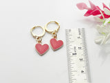 Gold Red Heat Earrings, Gifts for Women Friends Birthday, Birthday Gifts for Women, Birthday Present for Female Friend, Best Friend, N3250