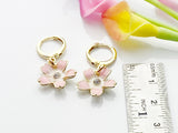 Gold Japanese Cherry Blossom Earrings, Cherry Blossom Flower Jewelry, Birthday Present for Girl Female Friend, Best Friend, N3255