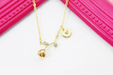Gold Rose Necklace, June Birthday Jewelry Gift, N3319