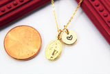 Gold Virgin Mary Necklace,  Mother's Day Gift, Daughter Necklace, Gift for Daughter, Daughter Jewelry, Mother Daughter, Personalized, N3322