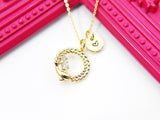 Gold Dolphin Necklace, Bridesmaid Gift, Bridesmaid Proposal, Bridal Jewelry, Wedding Gift, Maid of Honor, Helping Hand, N3325