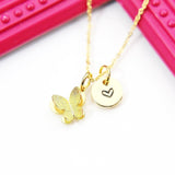 Best Mother Day's Gift for Mom, Grandmother, Great Grandma, Aunt, Thank You, Appreciation, Personalized, Gold Butterfly Necklace, N3333