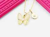 Best Mother Day's Gift for Mom, Grandmother, Great Grandma, Aunt, Thank You, Appreciation, Personalized, Gold Butterfly Necklace, N3334