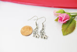 Silver Mother Giraffe Baby Earrings, Mother's day Gift, Birthday Gift, Best Friends Gift, Hoop or Stud or Dangle Earrings in Option, N3338