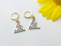 Gold Triangle Earrings, Mother's Day Gift, Best Friends Gift, Girlfriends Gift, Thank You Gift, Appreciation Gift, Mentor Gift, N3353