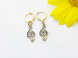 Gold Music Note Earrings, Mother's Day Gift, Best Friends Gift, Girlfriends Gift, Thank You Gift, Appreciation Gift, Mentor Gift, N3355