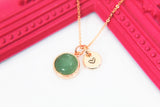 Aventurine Necklace, Natural Gemstone Jewelry N3385