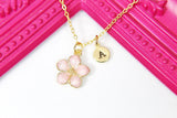 Gold Flower Necklace, Magnolias, Gift for Gardener, N1956G