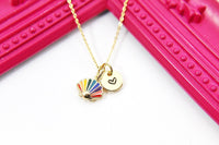 Gold Scallop Necklace, Bridesmaid Gift Necklace, Bridesmaid Proposal, Bridal Jewelry, Wedding Gift, Wedding Jewelry, Maid of Honor, N3313