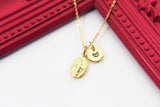 Gold Virgin Mary Necklace,  Mother's Day Gift, Daughter Necklace, Gift for Daughter, Daughter Jewelry, Mother Daughter, Personalized, N3322