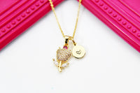 Gold Tulip Flower Necklace, Mothers Day Gifts For Grandma Necklace,  Best gift for Nana, Grandmother Appreciation, Thanks Grandma,  N3326