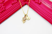 Gold Tulip Flower Necklace, Mothers Day Gifts For Grandma Necklace,  Best gift for Nana, Grandmother Appreciation, Thanks Grandma,  N3326
