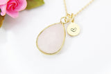 Rose Quartz Necklace, Natural Rose Quartz Gemstone Jewelry, N3420