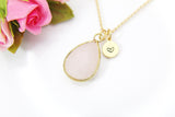 Rose Quartz Necklace, Natural Rose Quartz Gemstone Jewelry, N3420
