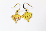 Gold Palm Tree Earrings, Coconut Tree Earrings, Mother's day Gift, Birthday Gift, Hoop or Stud or Dangle Earrings in Option, N3336