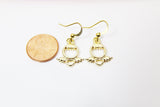 Gold Angel Heart Earrings, N3345