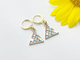 Gold Triangle Earrings, Mother's Day Gift, Best Friends Gift, Girlfriends Gift, Thank You Gift, Appreciation Gift, Mentor Gift, N3353