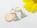 Gold Triangle Earrings, Mother's Day Gift, Best Friends Gift, Girlfriends Gift, Thank You Gift, Appreciation Gift, Mentor Gift, N3353