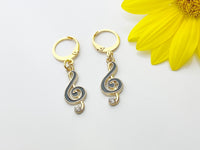 Gold Music Note Earrings, Mother's Day Gift, Best Friends Gift, Girlfriends Gift, Thank You Gift, Appreciation Gift, Mentor Gift, N3355