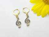 Gold Music Note Earrings, Mother's Day Gift, Best Friends Gift, Girlfriends Gift, Thank You Gift, Appreciation Gift, Mentor Gift, N3355