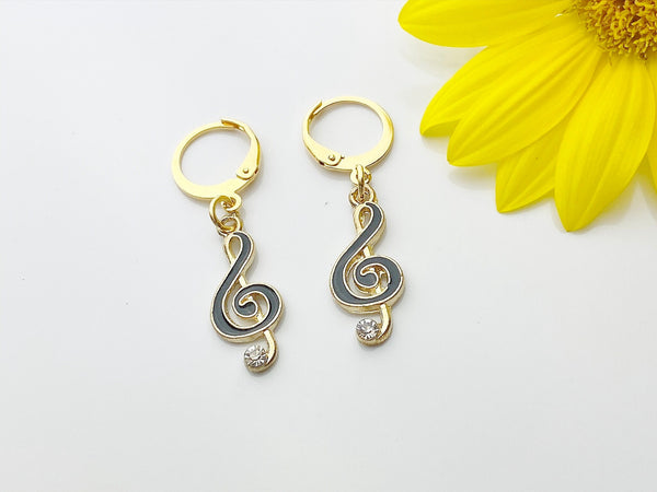 Gold Music Note Earrings, Mother's Day Gift, Best Friends Gift, Girlfriends Gift, Thank You Gift, Appreciation Gift, Mentor Gift, N3355