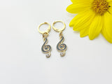 Gold Music Note Earrings, Mother's Day Gift, Best Friends Gift, Girlfriends Gift, Thank You Gift, Appreciation Gift, Mentor Gift, N3355
