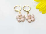 Gold Pink Magnolias Earrings, N1956F