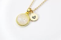 Moonstone Necklace, Natural Gemstone Jewelry, N3448