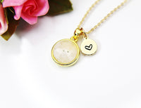 Moonstone Necklace, Natural Gemstone Jewelry, N3448