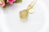 Birthstone Necklace Gift November, Gold Natural Citrine, Best November Birthday's Gift, Gemstone, Graduation, Christmas Gift, N3454