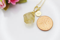 Birthstone Necklace Gift November, Gold Natural Citrine, Best November Birthday's Gift, Gemstone, Graduation, Christmas Gift, N3454