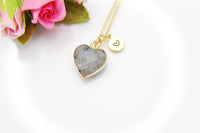 Gold Natural Labradorite Necklace, Best Mother's Day Gift, Birthday's Gift, Gemstone, Birthstone, Graduation, Christmas Gift, N3455