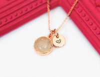 Rose Quartz Necklace, Natural Gemstone Jewelry, N3381