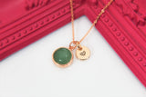 Aventurine Necklace, Natural Gemstone Jewelry N3385