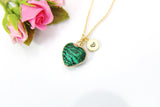 Malachite Necklace, Birthday's Gift, Mother's Day Gift, Gemstone Jewelry, Birthstone, Personalized Gift, N3391