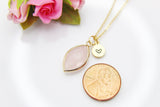 Rose Quartz Necklace, Natural Gemstone Jewelry N3424