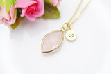 Rose Quartz Necklace, Natural Gemstone Jewelry N3424