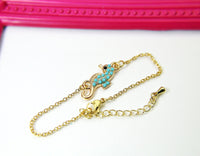 Seahorse Bracelet, Gold Seahorse Bracelet, Sea Ocean Jewelry, Mother's Day Gift, N1308