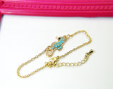 Seahorse Bracelet, Gold Seahorse Bracelet, Sea Ocean Jewelry, Mother's Day Gift, N1308
